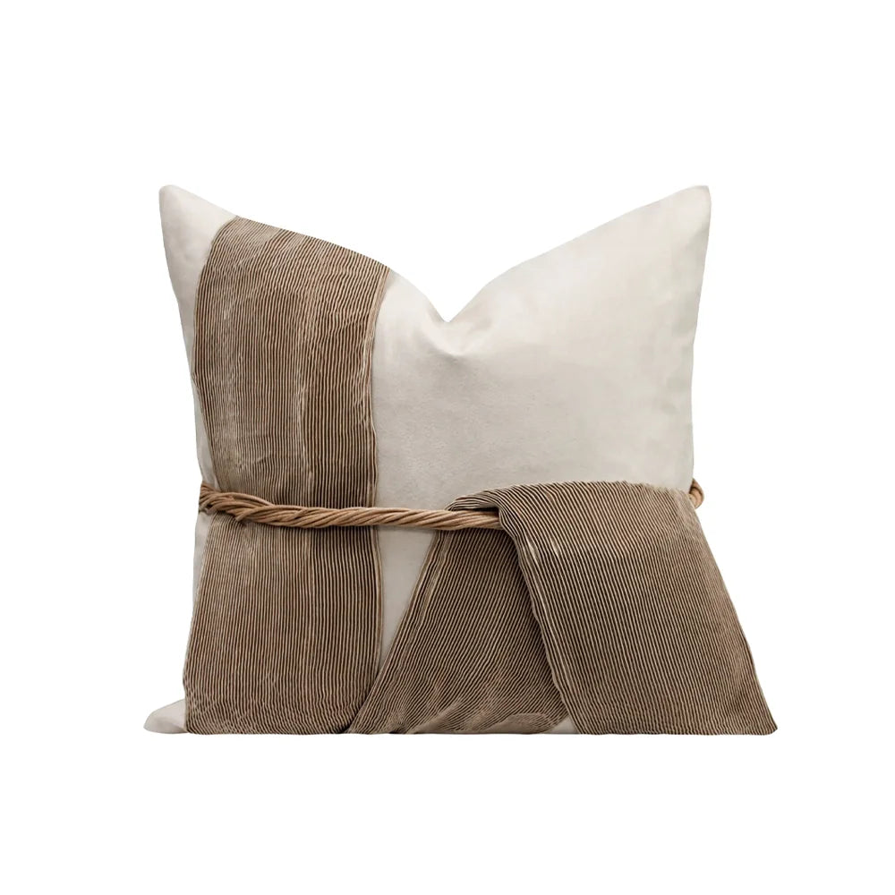 Housse de Coussin Latte Style Français Léger Luxe