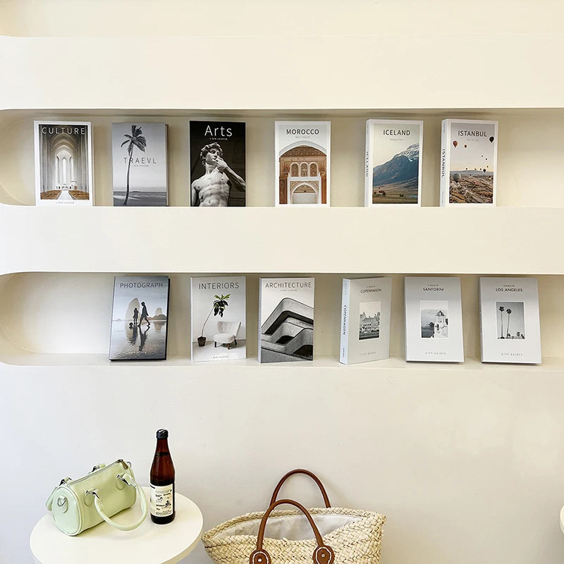 Livres Décoratifs Factices Design Créatif pour Table Basse
