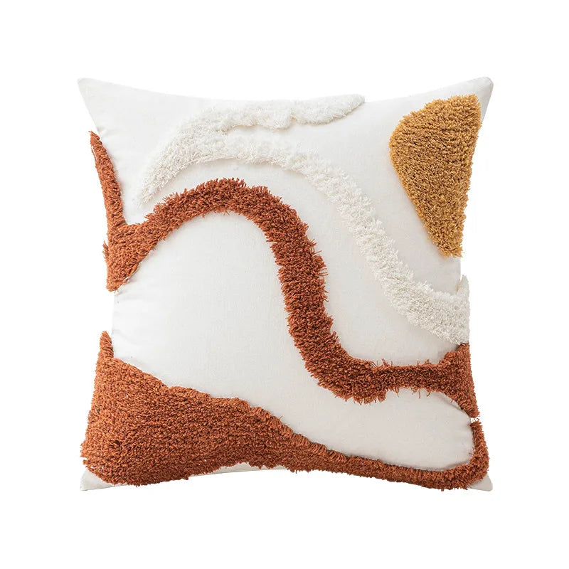 Housse de Coussin Patchwork Multicolore - Style Luxe Léger
