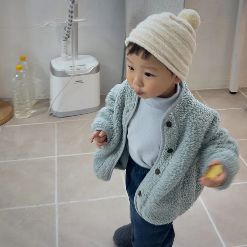 Manteau Enfant Matelassé Uni Style Coréen