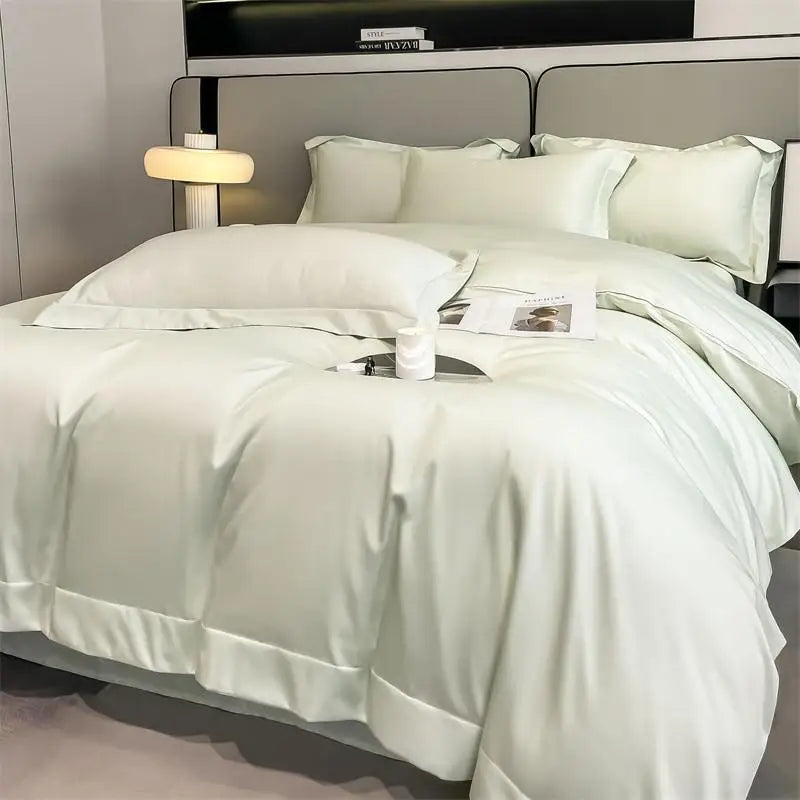 Parure de Lit Coton Égyptien 1000TC Ultra Douce 4 Pièces