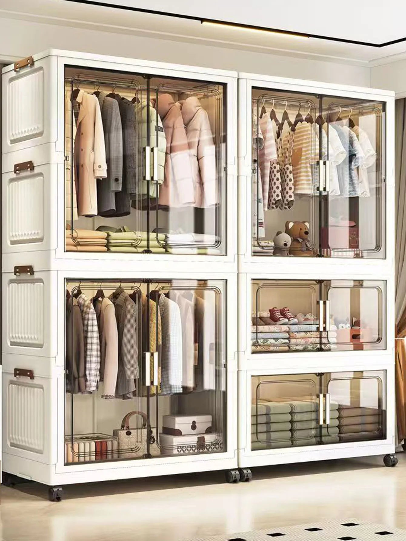 Meuble de Rangement Multi-Niveaux Sans Montage