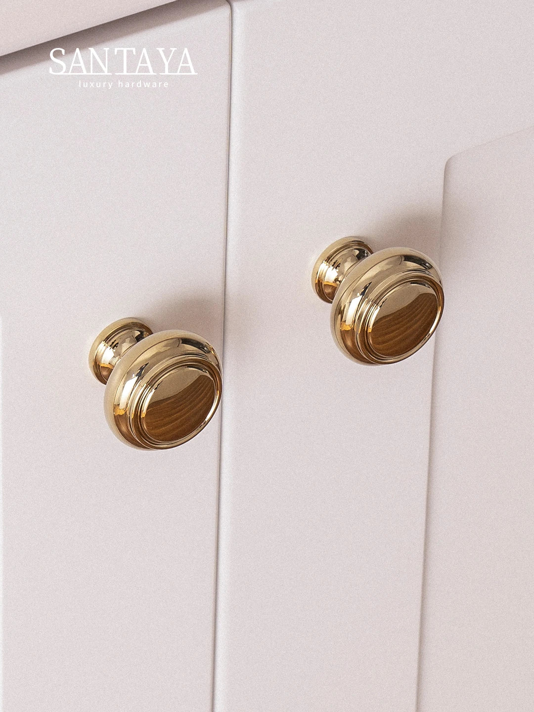 Solid Brass Handle – PVD Gold Drawer Pull