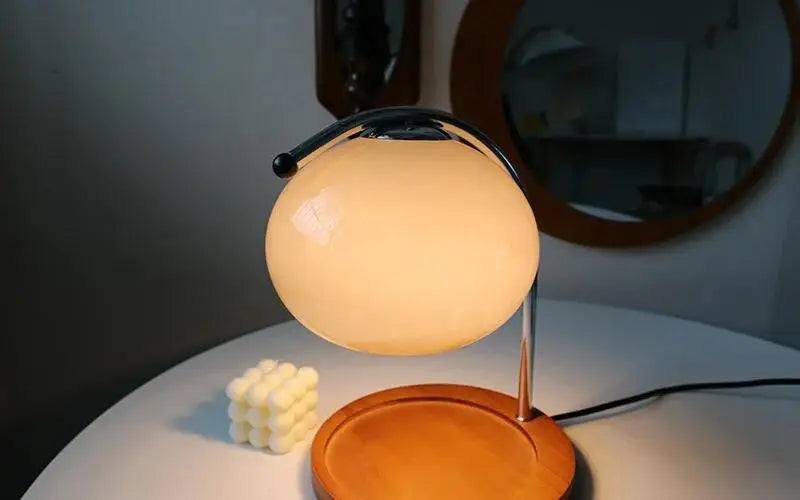 Lampe de Bureau Bougeoir en Verre Style Rétro