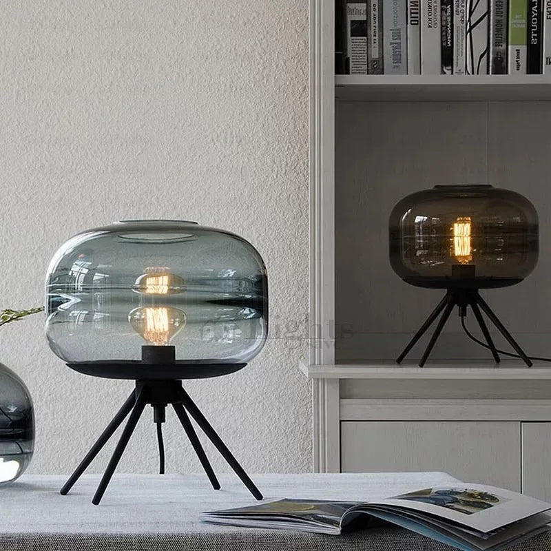 Lampe de Chevet Design Art Verre Style Postmoderne