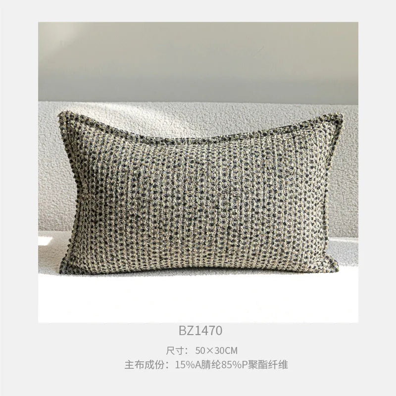 Housse de Coussin Vert Gris Uni Carrée