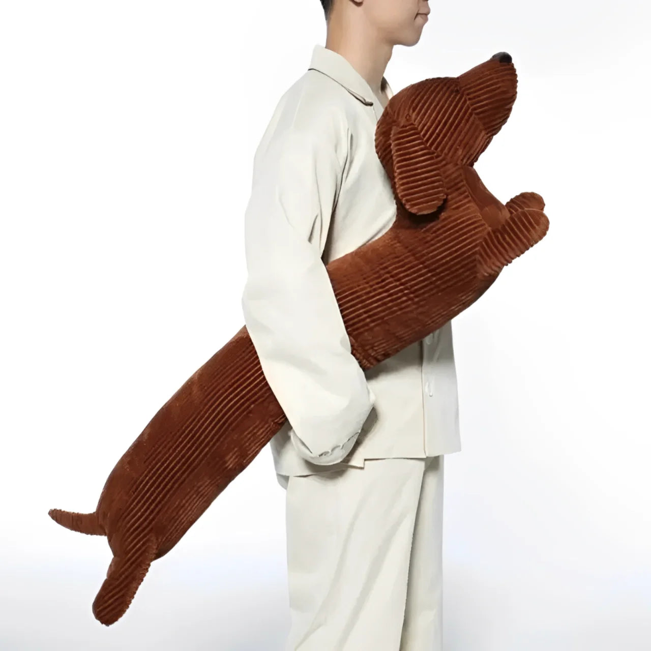 Coussin Corps Teckel en Peluche - Oreiller Décoratif