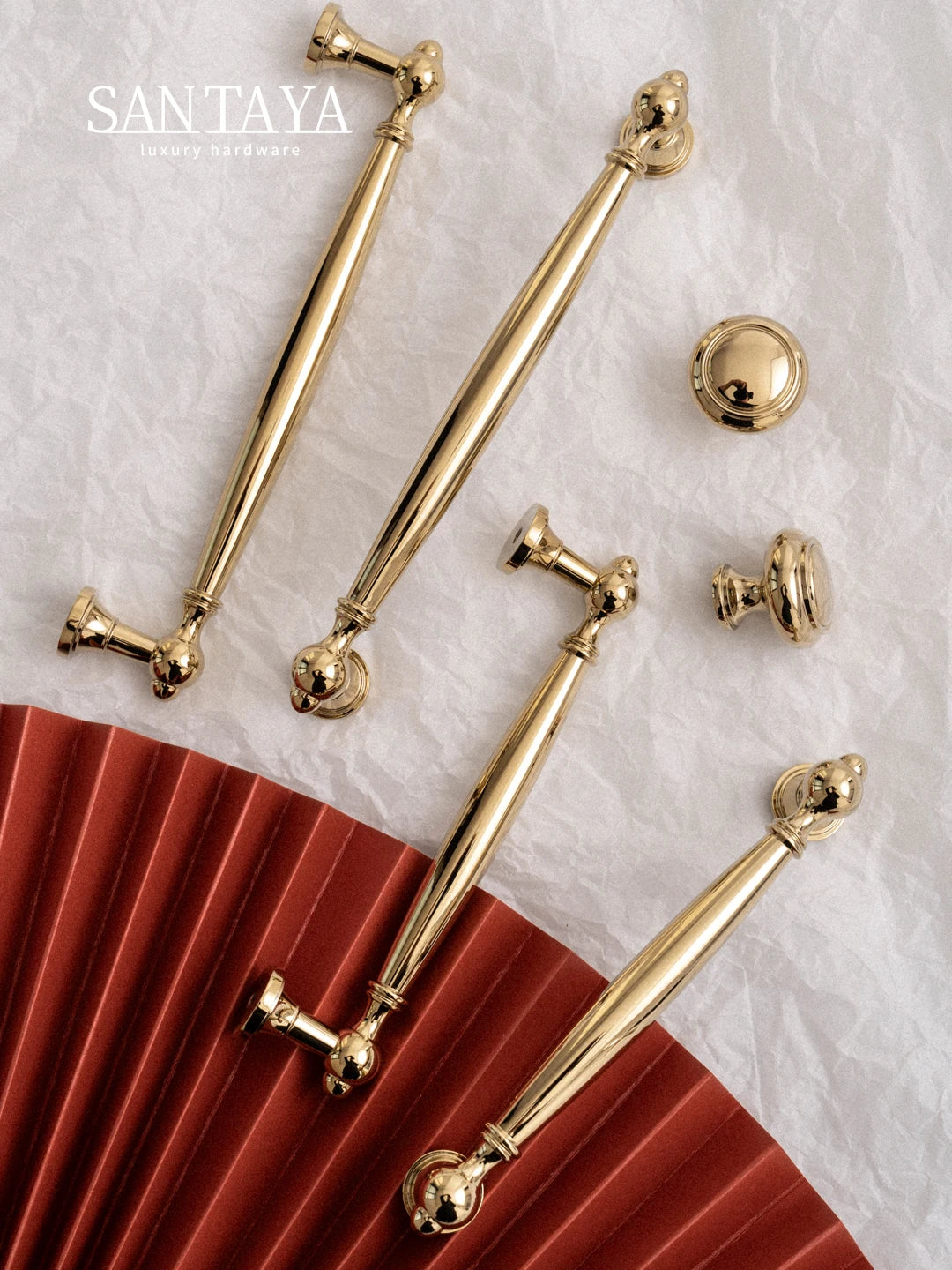 Solid Brass Handle – PVD Gold Drawer Pull