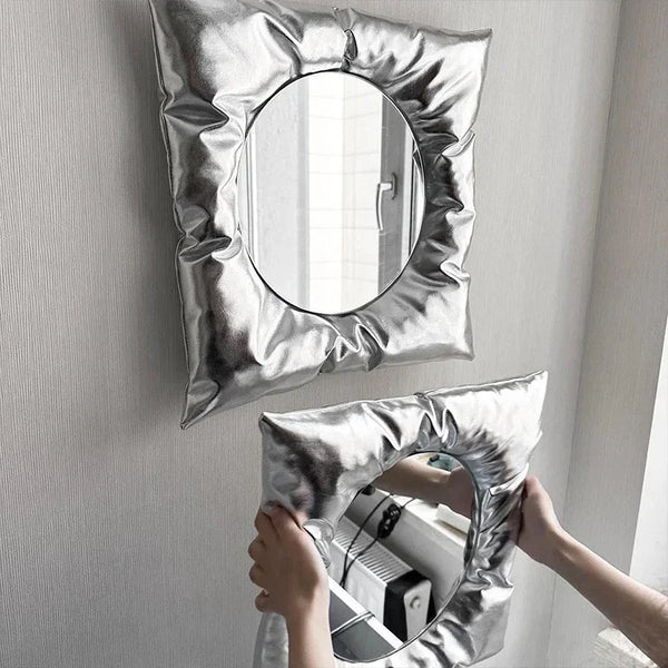 Miroir Mural Carré Design Coussin