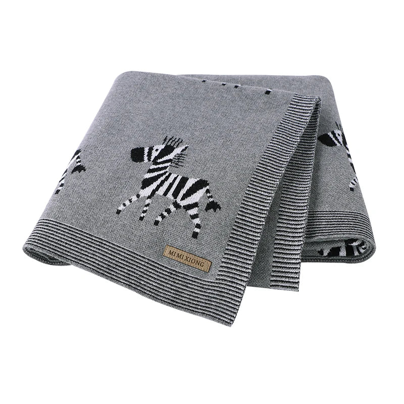 Couverture Bébé Tricotée en Coton Douce