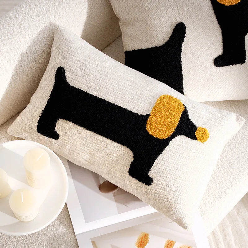 Housse de Coussin Chien Patchwork - Décoration Chambre Enfant