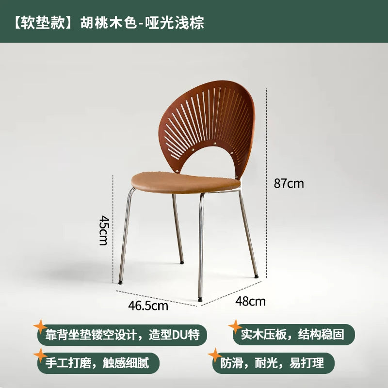 Chaise de Salle à Manger en Acier Inoxydable