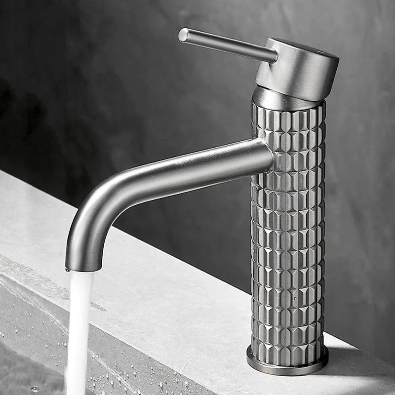Robinet de Lavabo Or Brossé Chromé Mitigeur