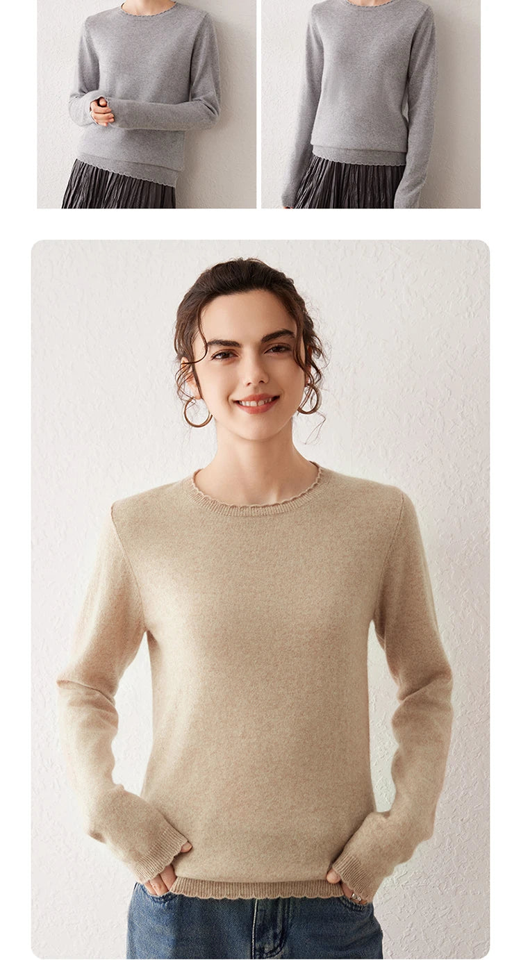 Pull Femme 100% Cachemire Basique