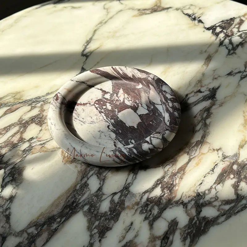 Vide-Poche en Marbre Naturel Calacatta - Design Sculptural