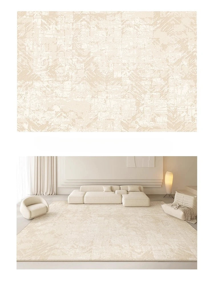 Grand Tapis Style Crème pour Salon et Chambre