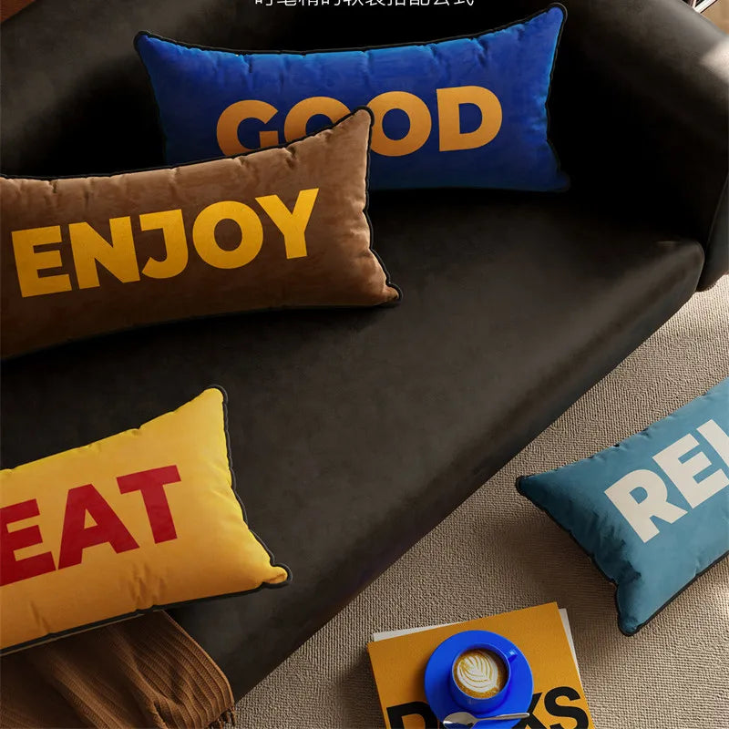 Striped Velvet Cushion Cover – Rectangle Throw Pillowcase, 30x70cm