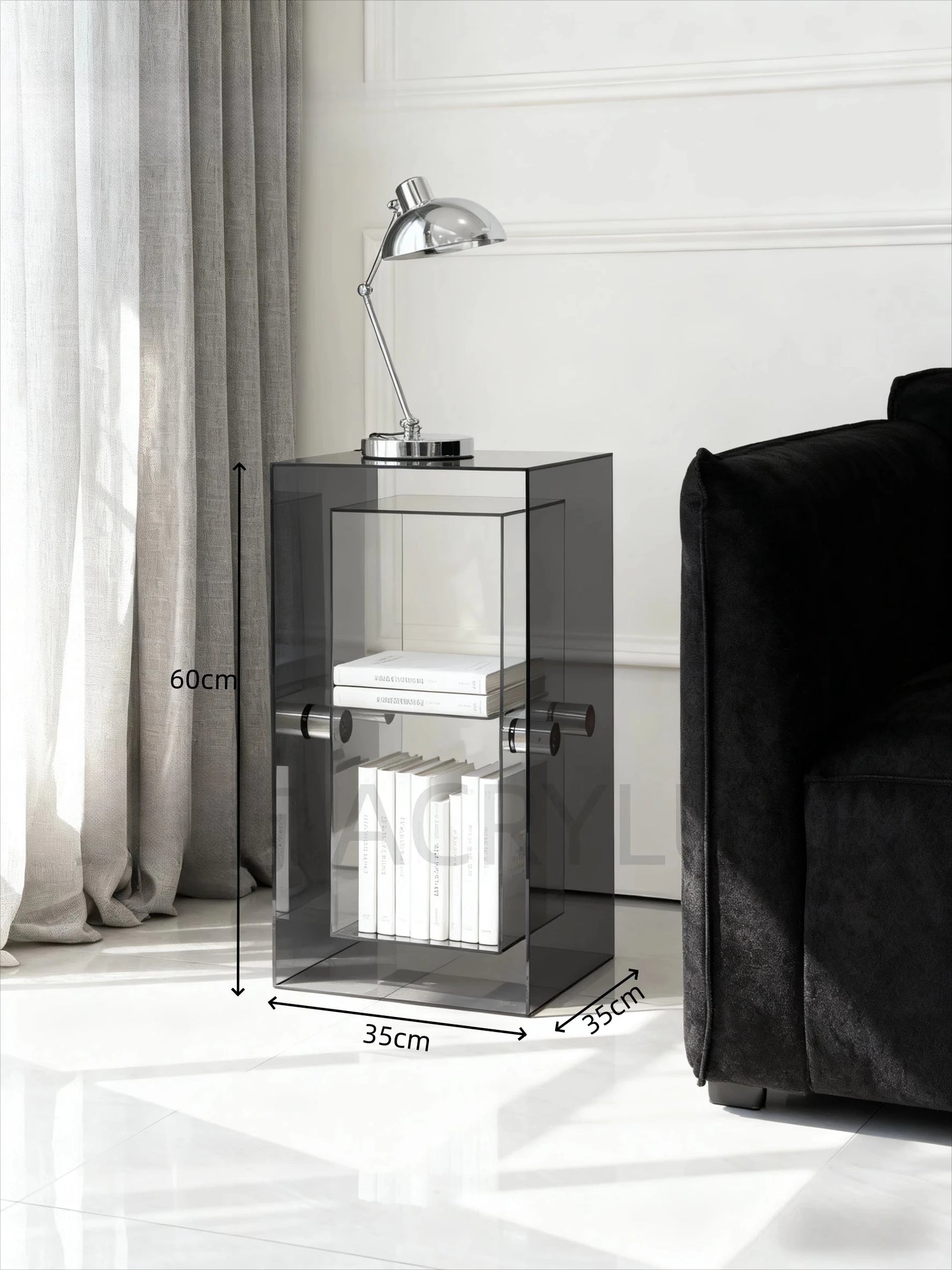 Table d'Appoint en Acrylique - Design Minimaliste