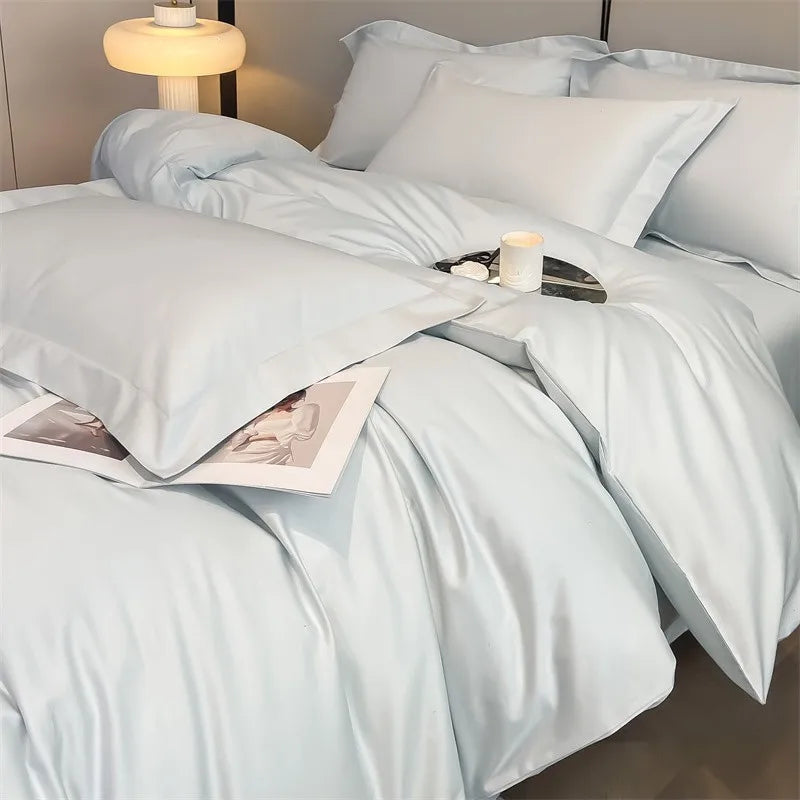 Parure de Lit Coton Égyptien 1000TC Ultra Douce 4 Pièces