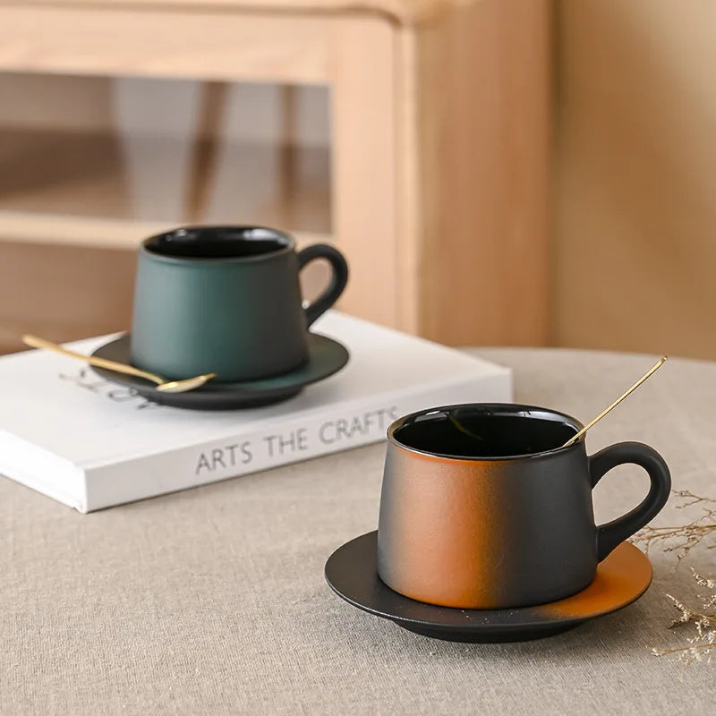 Ensemble Tasse et Assiette Céramique Style Japonais Dégradé 270ml