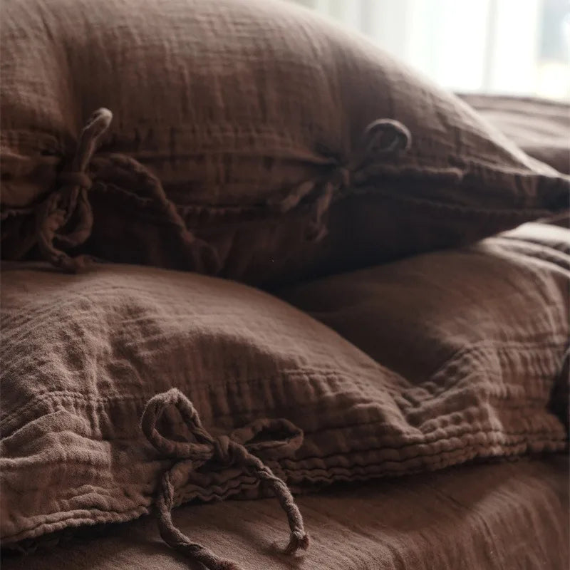 Parure de Lit en Gaze de Coton 3 Pièces