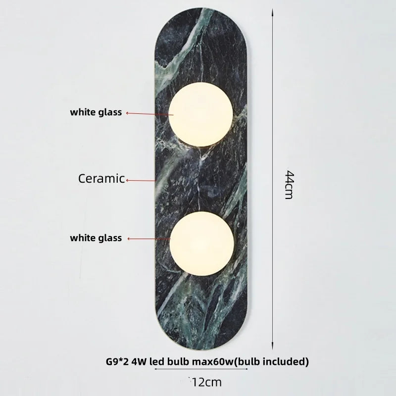 Applique Murale Céramique Blanche LED Style Wabi-Sabi