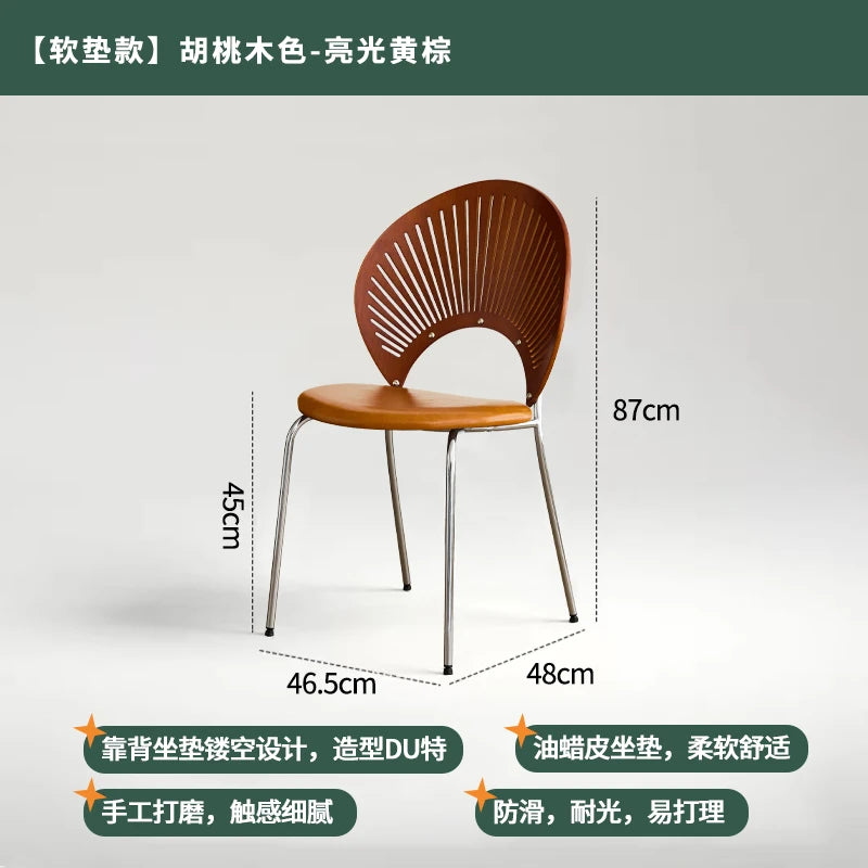 Chaise de Salle à Manger en Acier Inoxydable