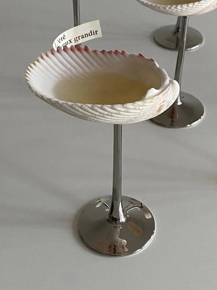 Verre à Vin en Coquillage Naturel - Fait Main, Style Nordique
