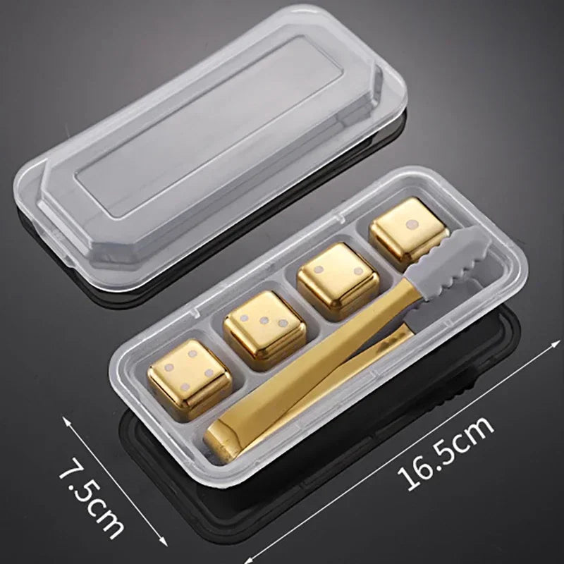 Pierres à Whisky Réutilisables en Acier Inoxydable