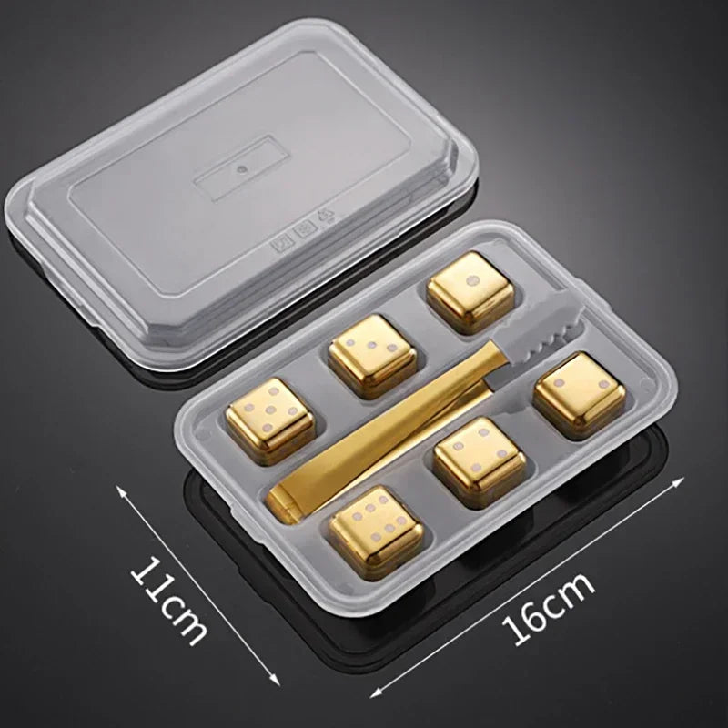 Pierres à Whisky Réutilisables en Acier Inoxydable