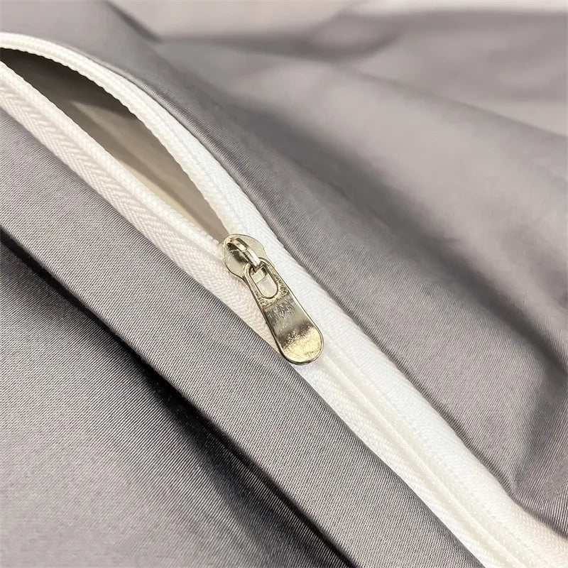 Parure de Lit Coton Égyptien 1000TC Ultra Douce 4 Pièces