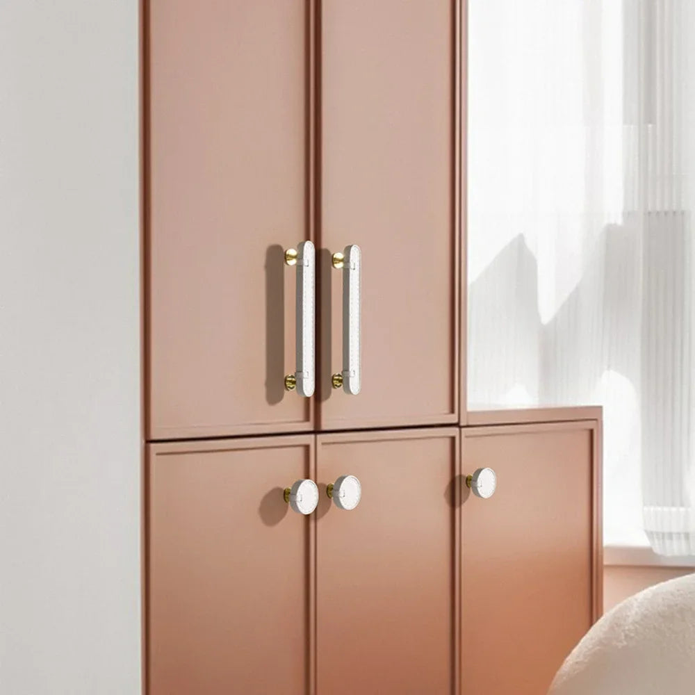 Poignée de Meuble Cuir pour Armoire de Cuisine et Garde-Robe