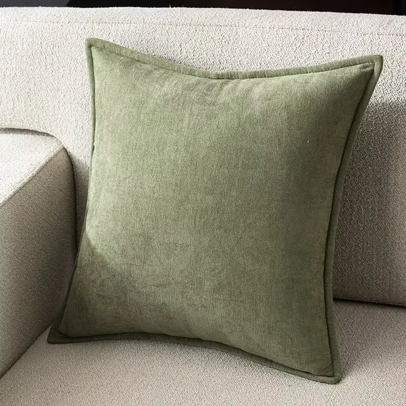 Housse de Coussin Chenille Rétro - Design Élégant