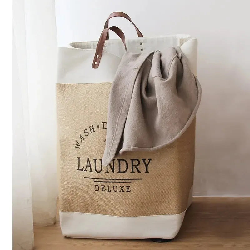 Panier à Linge Pliable Grande Capacité - Tissu