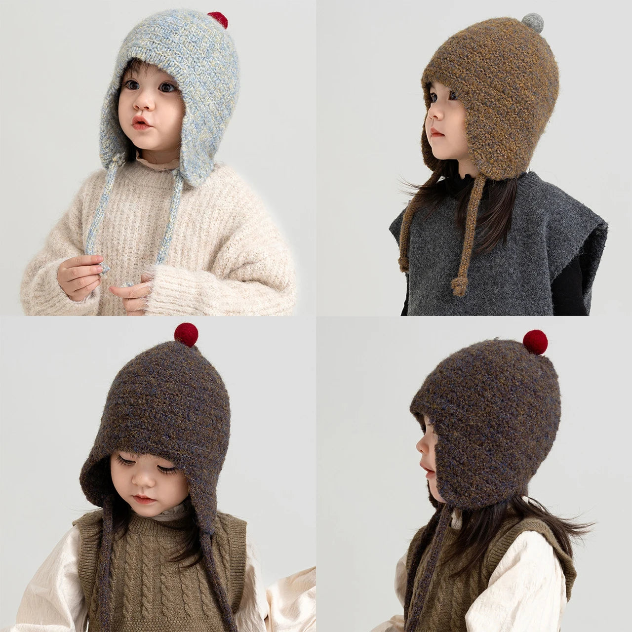 Bonnet Bébé à Pompon Cache-Oreilles
