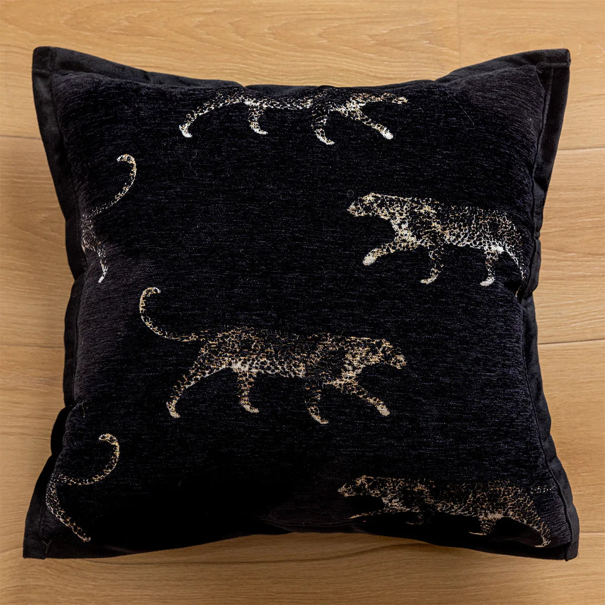 Housse de Coussin Cuir Tissé Brun Maillard Style Boho Vintage
