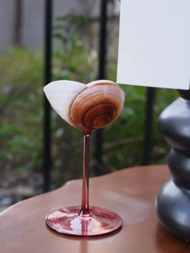 Verre à Vin en Coquillage Naturel - Fait Main, Style Nordique