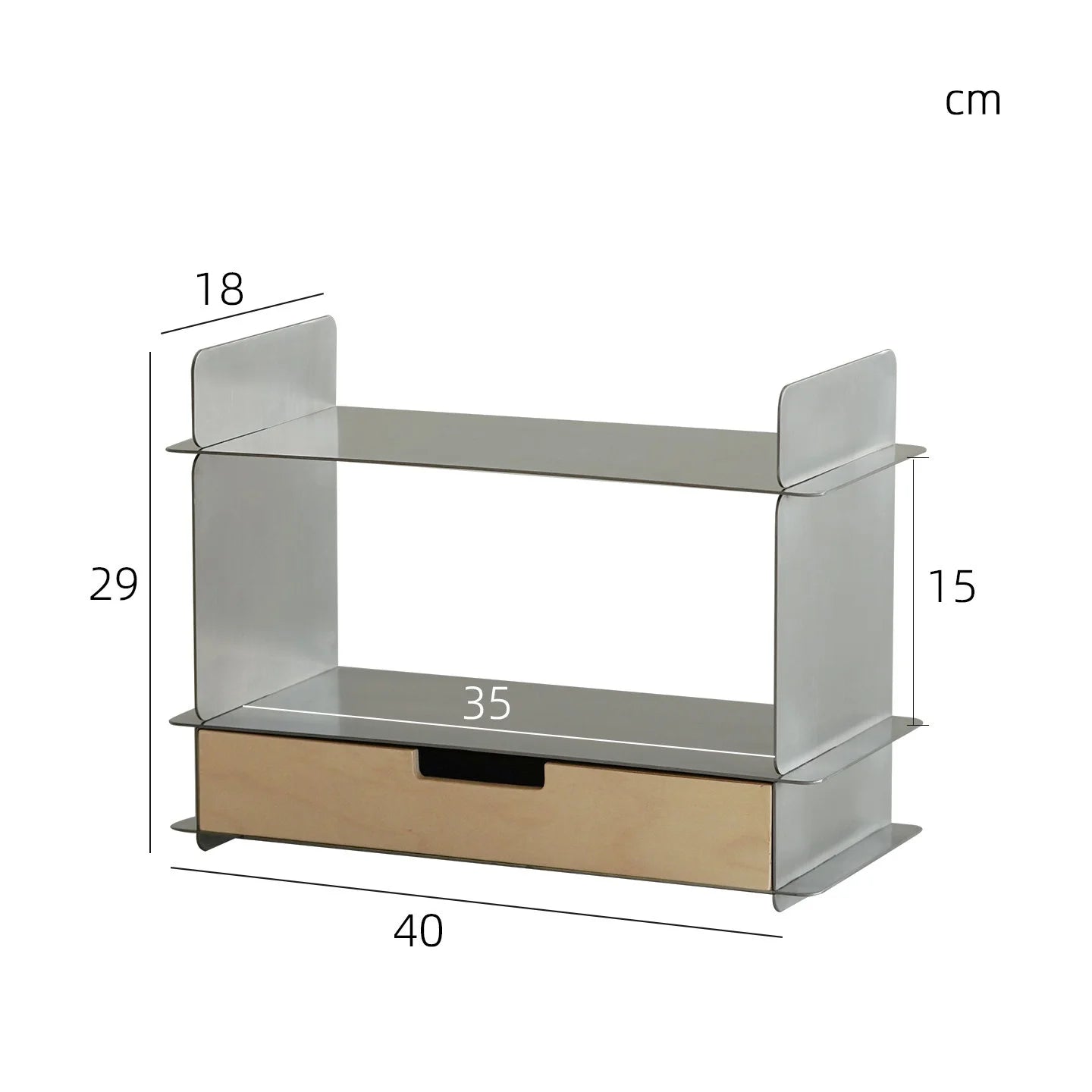 Bauhaus Storage Shelf – Minimalist Display & Perfume Rack, 40x29x18cm