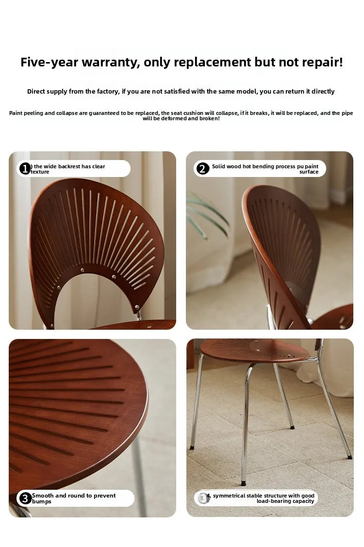 Chaise de Salle à Manger en Acier Inoxydable