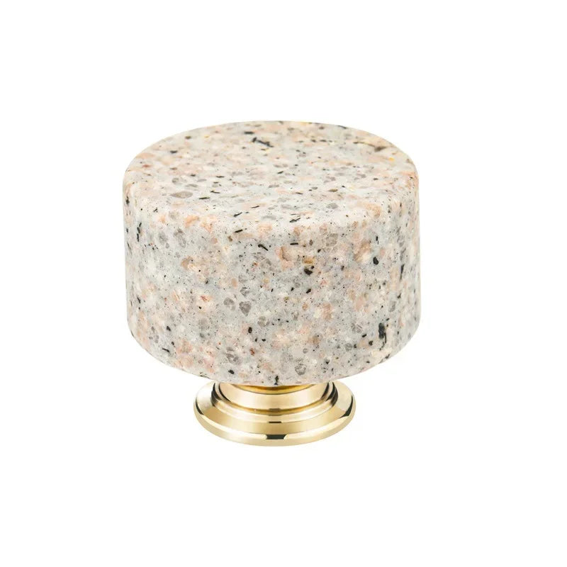 Poignée de Meuble Cylindrique Marbre Artificiel Luxe Léger