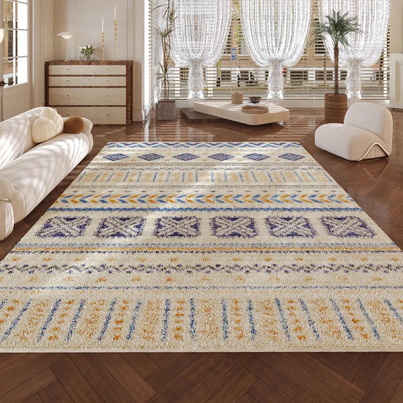 Tapis Chaud Rétro Antidérapant Lavable Salon