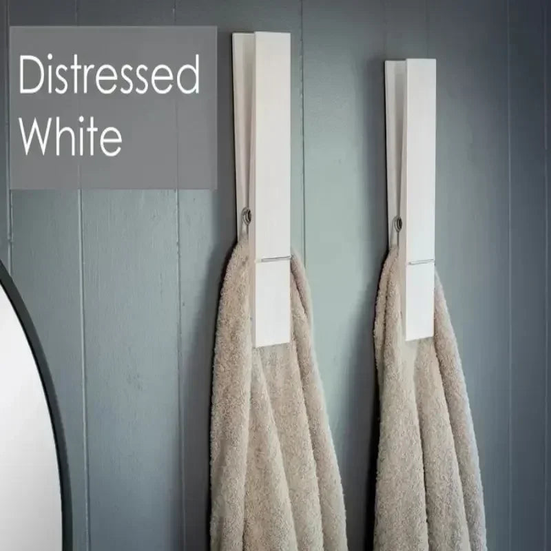 Pince à Serviette Murale en Bois - Porte-Serviette Décoratif