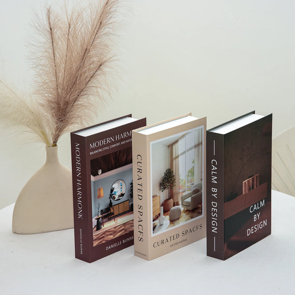 Ensemble Livres Décoratifs Factices Pliables Style Nordique