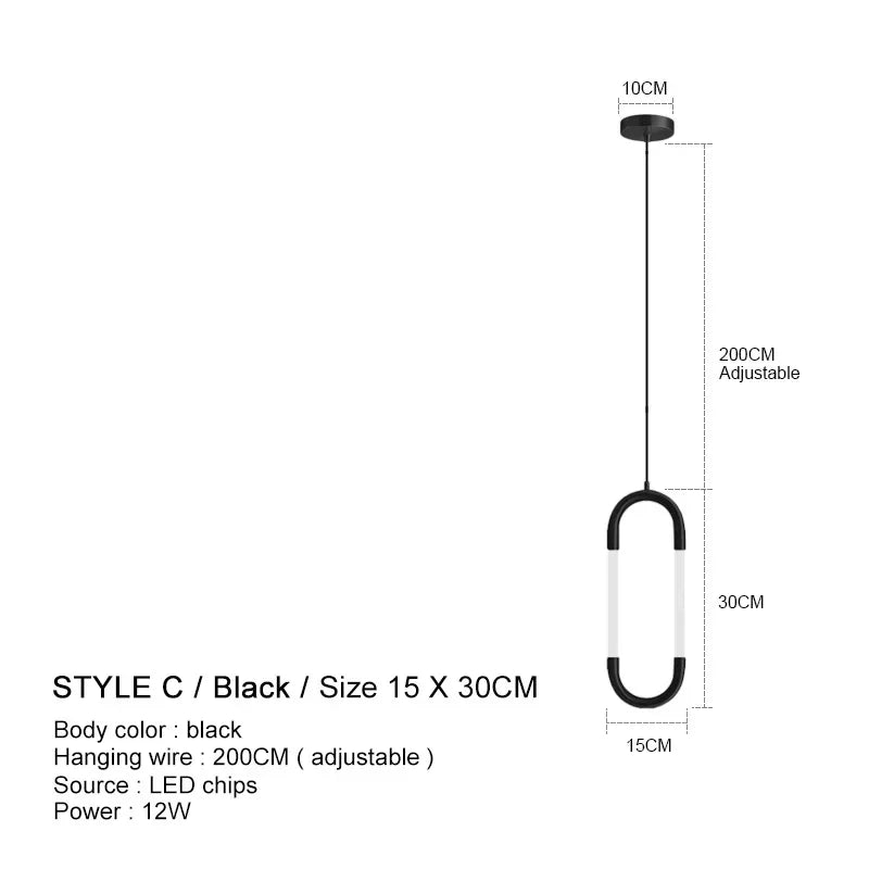 Suspension de Luxe Dorée - Style Nordique LED