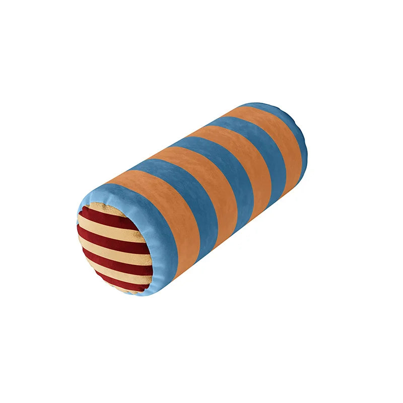 Coussin Cervical Cylindrique en Velours - Support Nuque