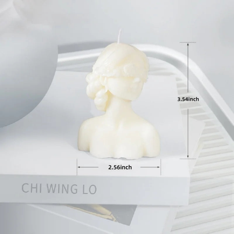 Bougie Décorative Cylindrique Nervurée en Cire de Soja