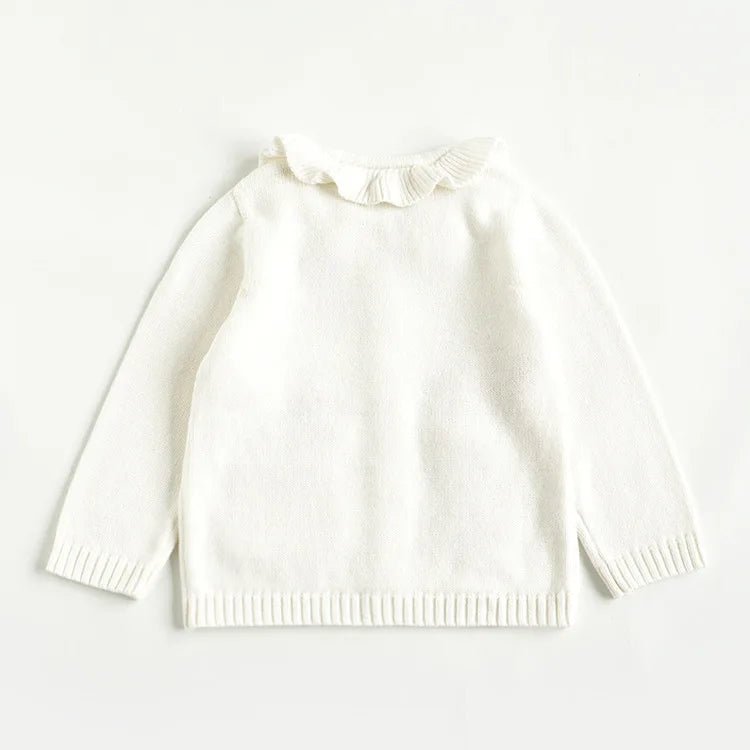 Cardigan Fille Brodé Motif Champignon