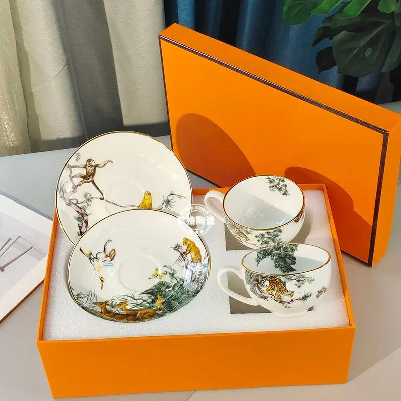 Service de Table Céramique Motif Jungle