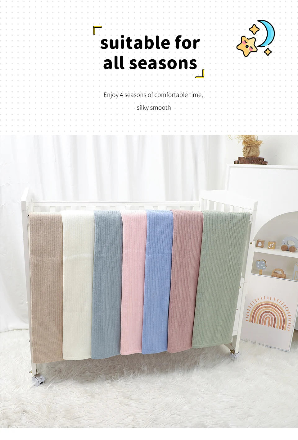Couverture Bébé Alvéolée Ultra-Douce pour Poussette