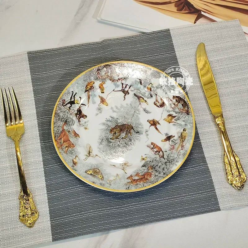Service de Table Céramique Motif Jungle